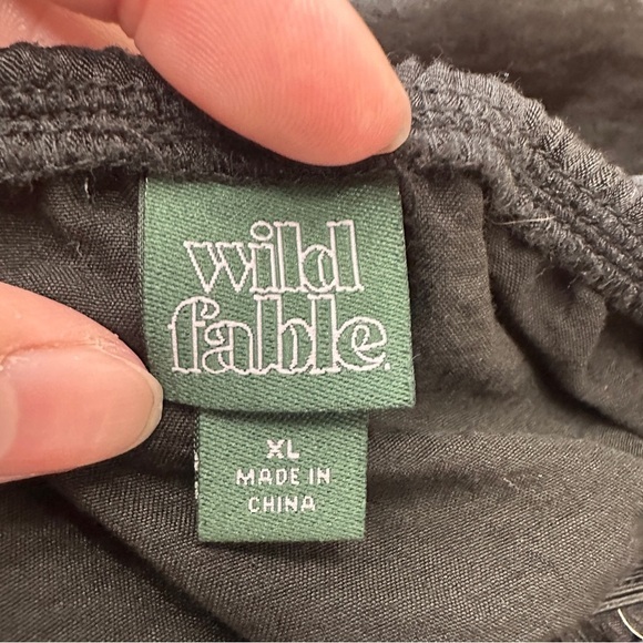 Wild‎ Fable Dress Womens XL Satin Ruched Cup Mini Dress Black Dark Romantic - Picture 10 of 16